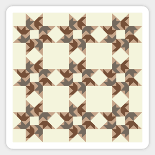 Beige Flying Swallow Patchwork Pattern Sticker